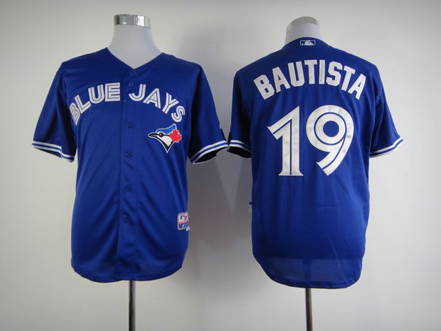 Men Toronto Blue Jays #19 Bautista Blue MLB Jerseys->toronto blue jays->MLB Jersey